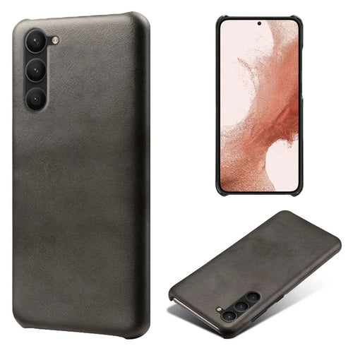 For Samsung Galaxy S24+ Phone Case Slim PU Leather + PC Shockproof Back Cover - Black - 1
