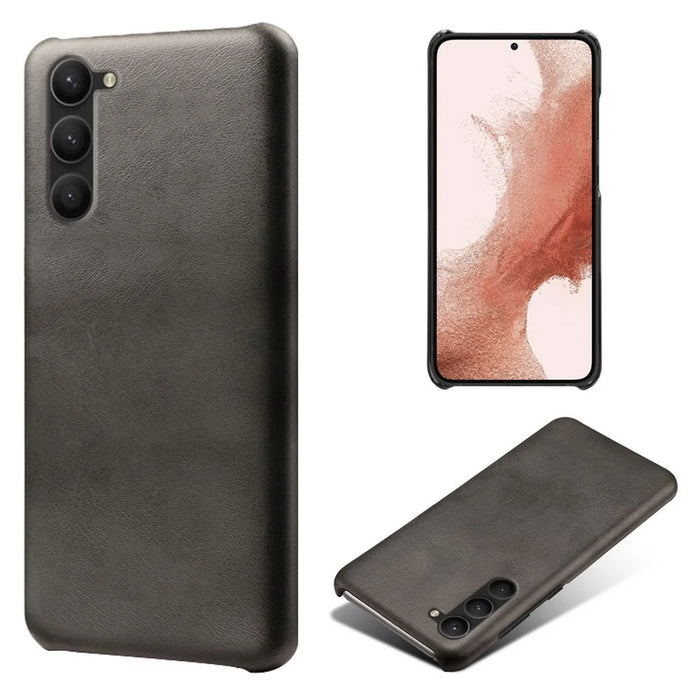For Samsung Galaxy S24+ Phone Case Slim PU Leather + PC Shockproof Back Cover - Black - 1