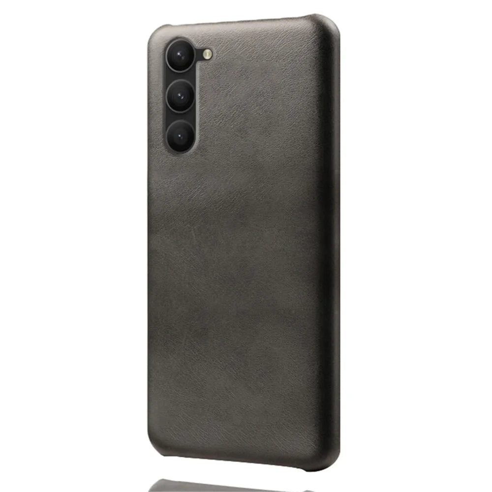 For Samsung Galaxy S24 PU Leather + Hard PC Shell Calf Texture Phone Cover - Black - 2