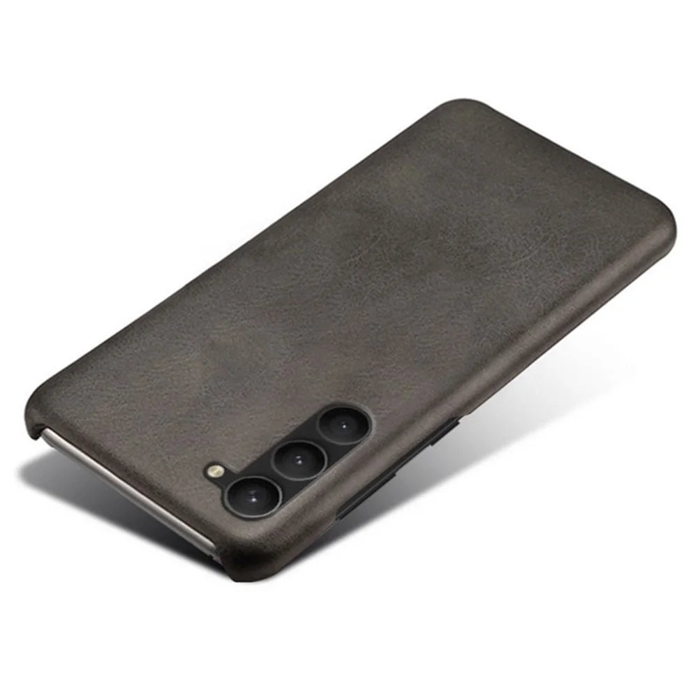For Samsung Galaxy S24 PU Leather + Hard PC Shell Calf Texture Phone Cover - Black - 3