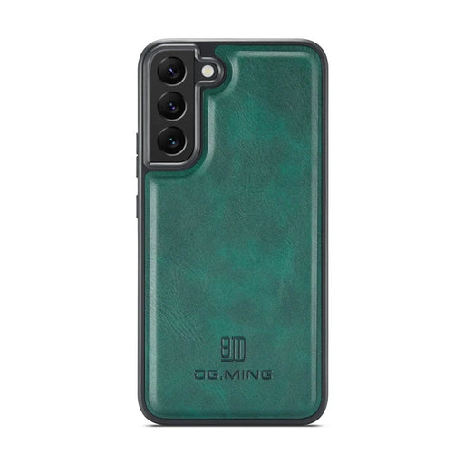 DG.MING For Samsung Galaxy S22+ 5G Phone Case PU Leather Coating Phone Cover - Green - 1