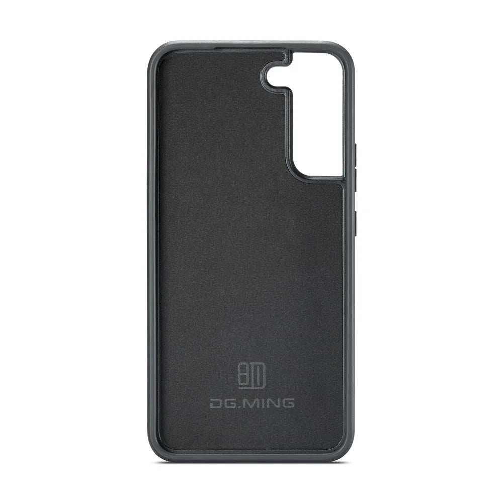 DG.MING For Samsung Galaxy S22+ 5G Phone Case PU Leather Coating Phone Cover - Green - 2