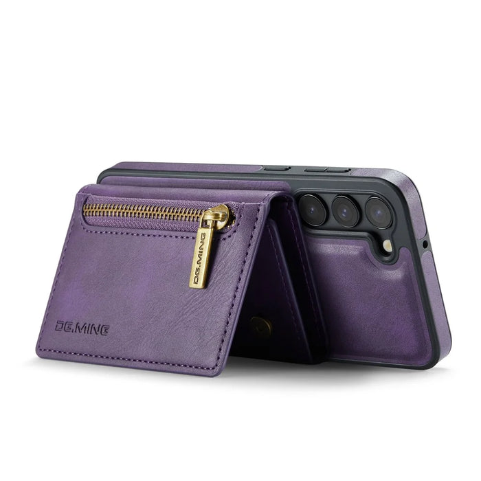 DG.MING M5 Series For Samsung Galaxy S23 Case Phone Cover with Detachable Wallet - Purple - 2