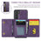 DG.MING M5 Series For Samsung Galaxy S23 Case Phone Cover with Detachable Wallet - Purple - 3