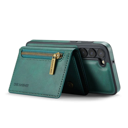 DG.MING M5 Series For Samsung Galaxy S22 5G Case Detachable Wallet Kickstand Phone Cover - Green - 2