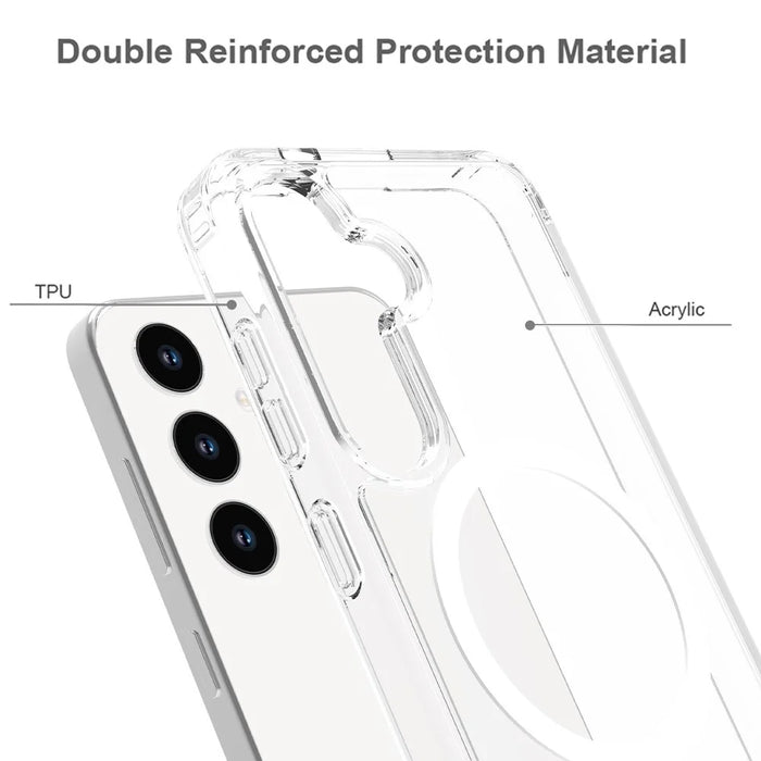 For Samsung Galaxy S24 Magnetic Case Acrylic+TPU Cover - 5