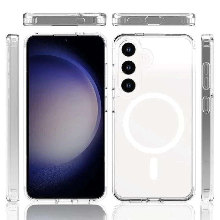 For Samsung Galaxy S24 Magnetic Case Acrylic+TPU Cover - 6