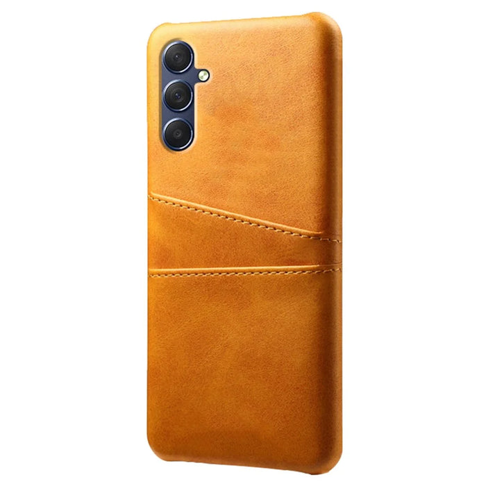 For Samsung Galaxy A15 5G Case Anti-drop PU Leather+PC Dual Card Slots Phone Shell - Orange - 2