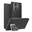 NILLKIN Qin Prop Series for Samsung Galaxy S24 Leather Case Lens Protection Kickstand Phone Cover - Litchi Texture / Black - 1