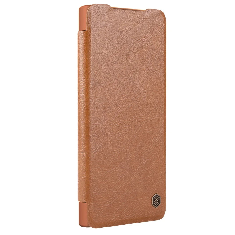 NILLKIN Qin Prop Series for Samsung Galaxy S24+ Leather Case Kickstand Card Holder Phone Cover - Brown - 5