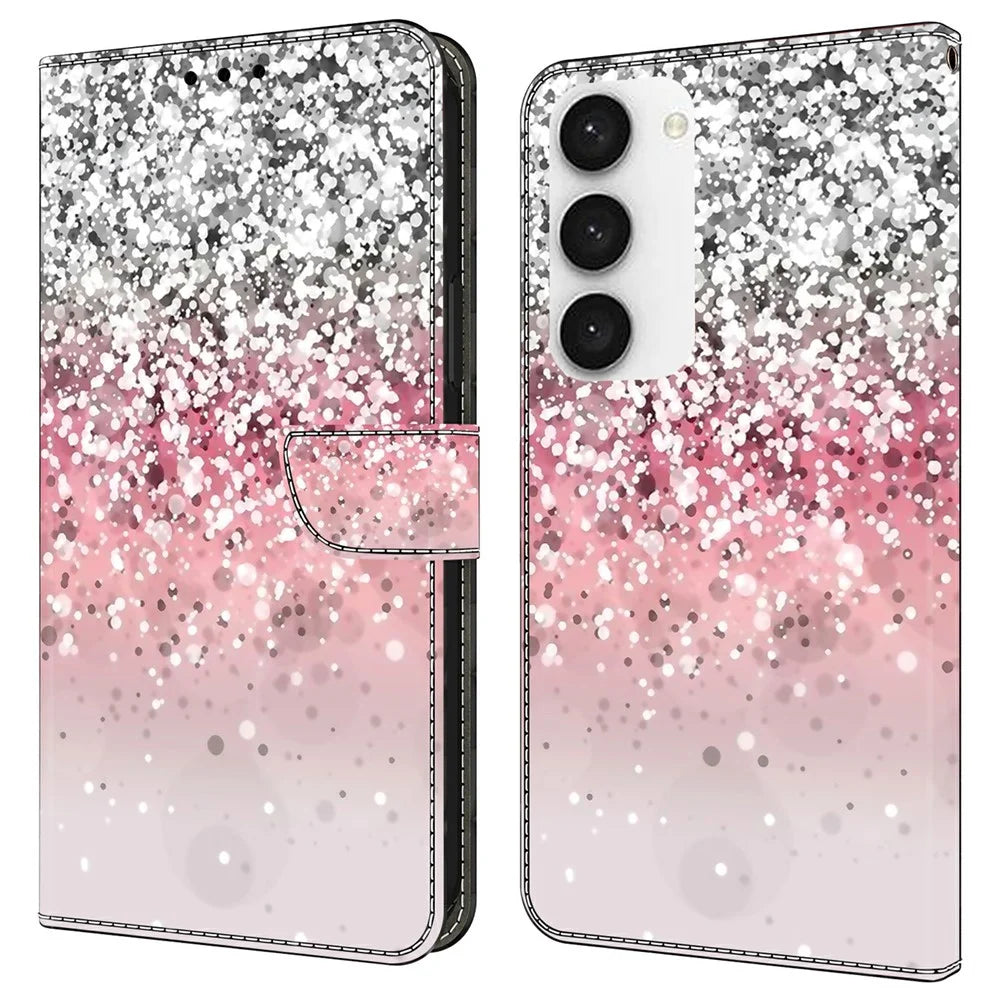 For Samsung Galaxy S24+ Case Shockproof PU Leather 3D Pattern Phone Wallet Cover - Gradient - 1