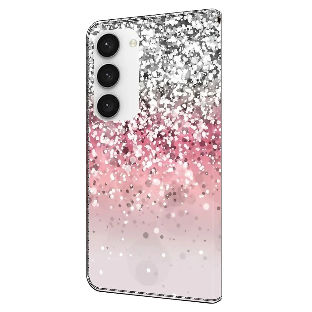 For Samsung Galaxy S24+ Case Shockproof PU Leather 3D Pattern Phone Wallet Cover - Gradient - 7