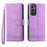 DIERFENG DF-03 For Samsung Galaxy A35 5G Case PU Leather Lines Imprinted Phone Stand Cover - Purple - 1