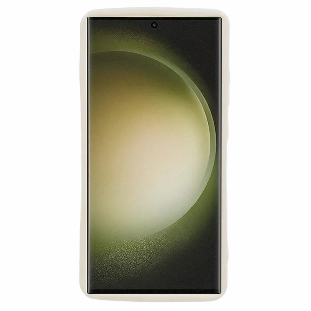 YX Series For Samsung Galaxy S24 Ultra TPU Case Wavy Edge Precise Cutout Protective Phone Cover - White - 2