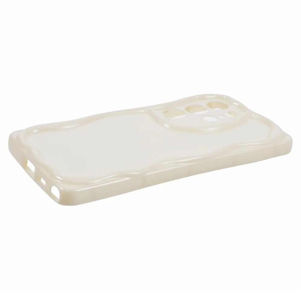 YX Series For Samsung Galaxy S24 Ultra TPU Case Wavy Edge Precise Cutout Protective Phone Cover - White - 4