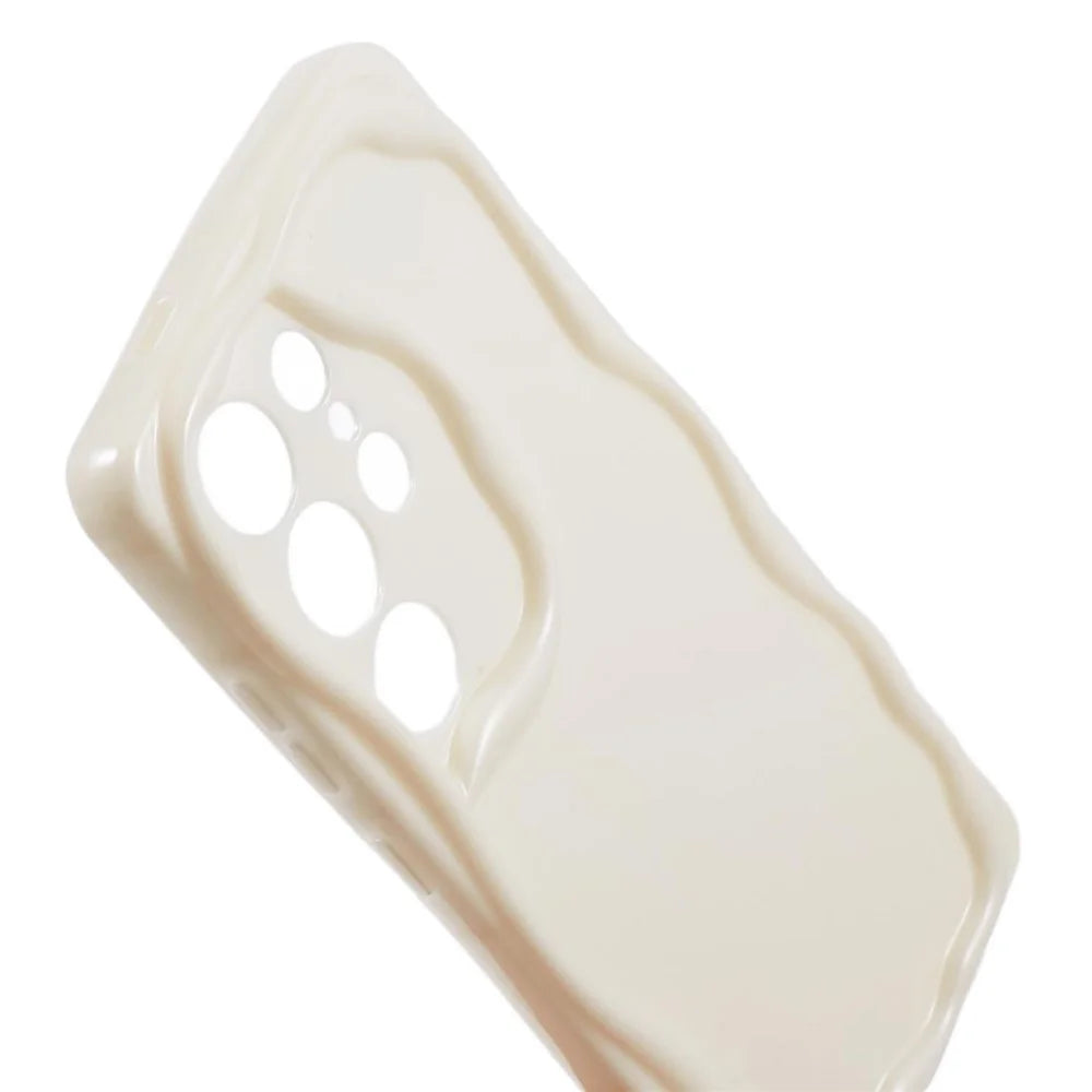 YX Series For Samsung Galaxy S24 Ultra TPU Case Wavy Edge Precise Cutout Protective Phone Cover - White - 6
