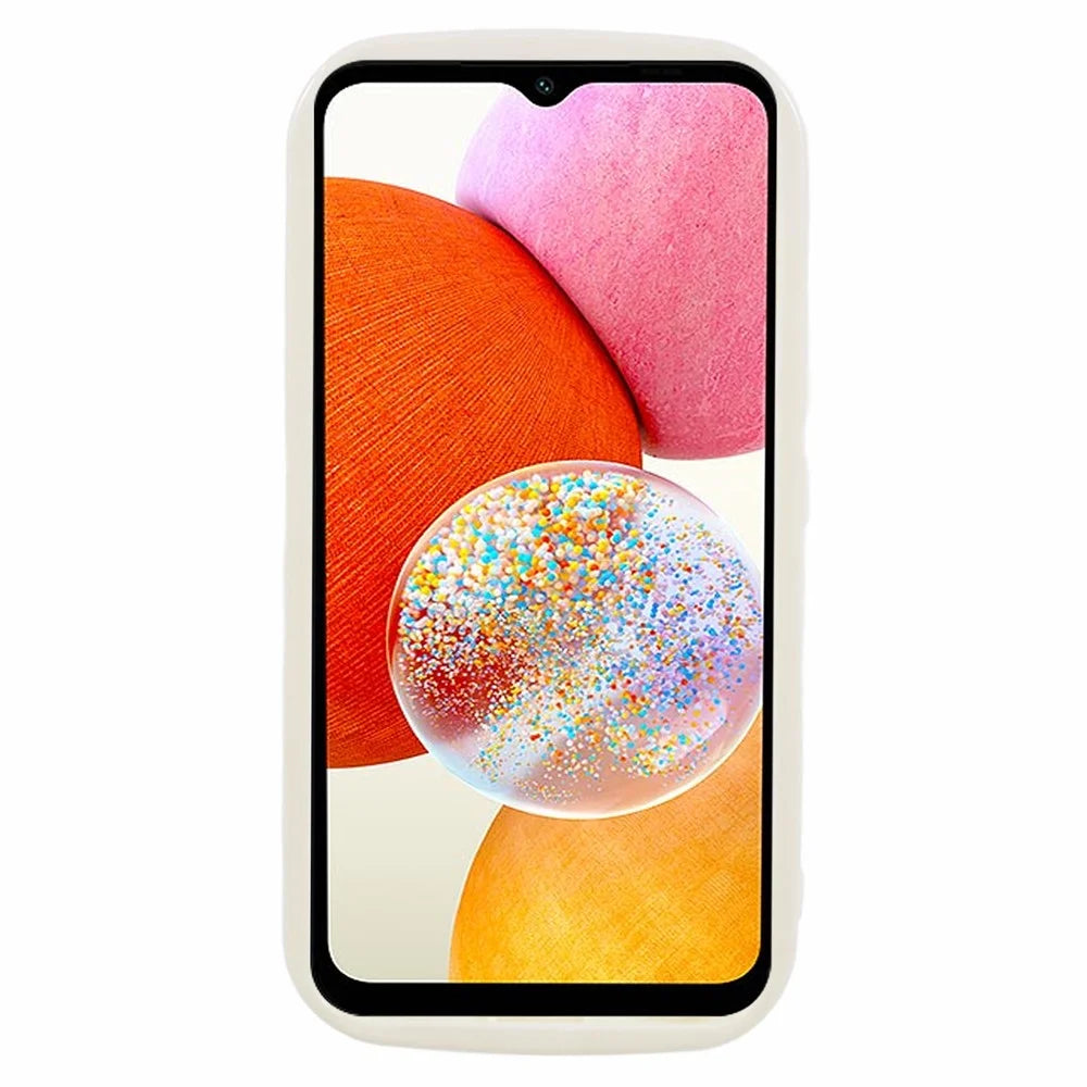 YX Series For Samsung Galaxy S24 Case Wavy Shape TPU Phone Back Protector (Precise Cutout) - White - 2