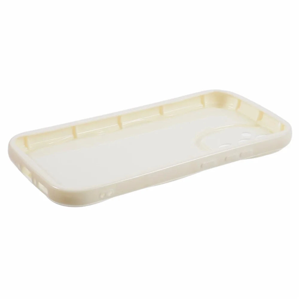 YX Series For Samsung Galaxy S24 Case Wavy Shape TPU Phone Back Protector (Precise Cutout) - White - 4
