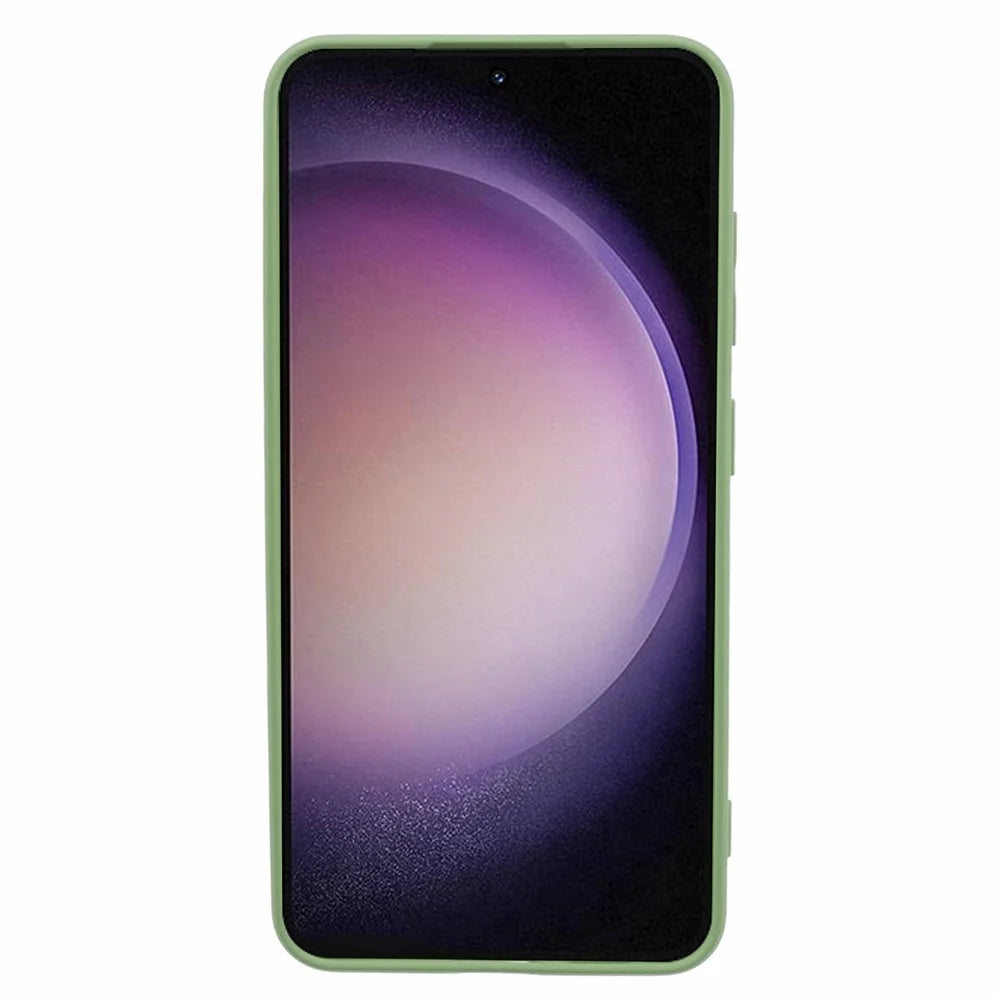 For Samsung Galaxy S24 Phone Case Soft Fiber Lining TPU Cover - Matcha Green - 2