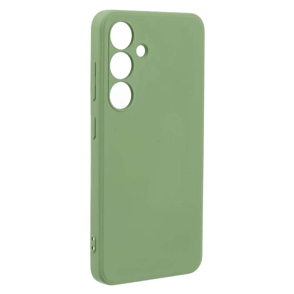 For Samsung Galaxy S24 Phone Case Soft Fiber Lining TPU Cover - Matcha Green - 3