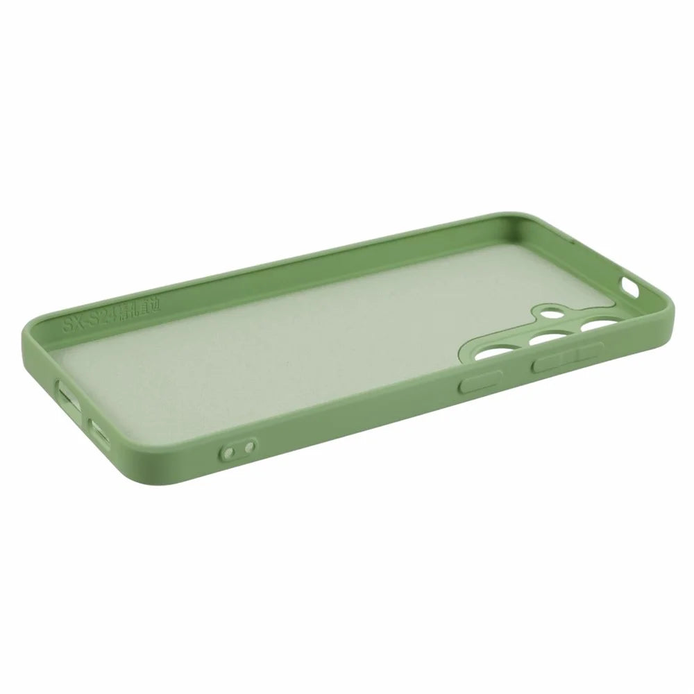 For Samsung Galaxy S24 Phone Case Soft Fiber Lining TPU Cover - Matcha Green - 5