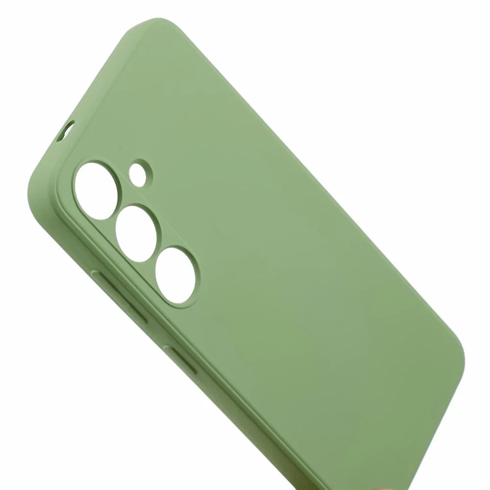 For Samsung Galaxy S24 Phone Case Soft Fiber Lining TPU Cover - Matcha Green - 6