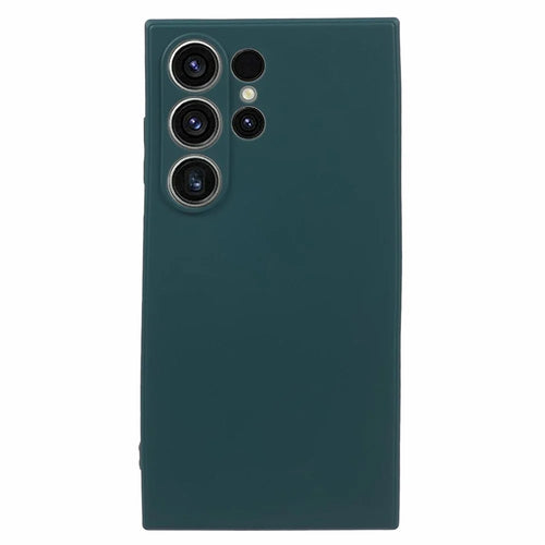 For Samsung Galaxy S24 Ultra TPU Case Soft Fiber Lining Drop Protection Phone Cover - Army Green - 1