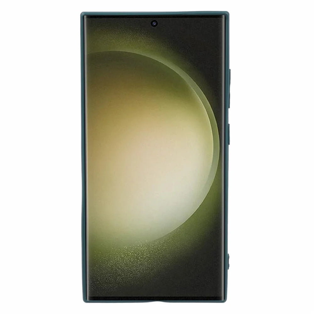 For Samsung Galaxy S24 Ultra TPU Case Soft Fiber Lining Drop Protection Phone Cover - Army Green - 2