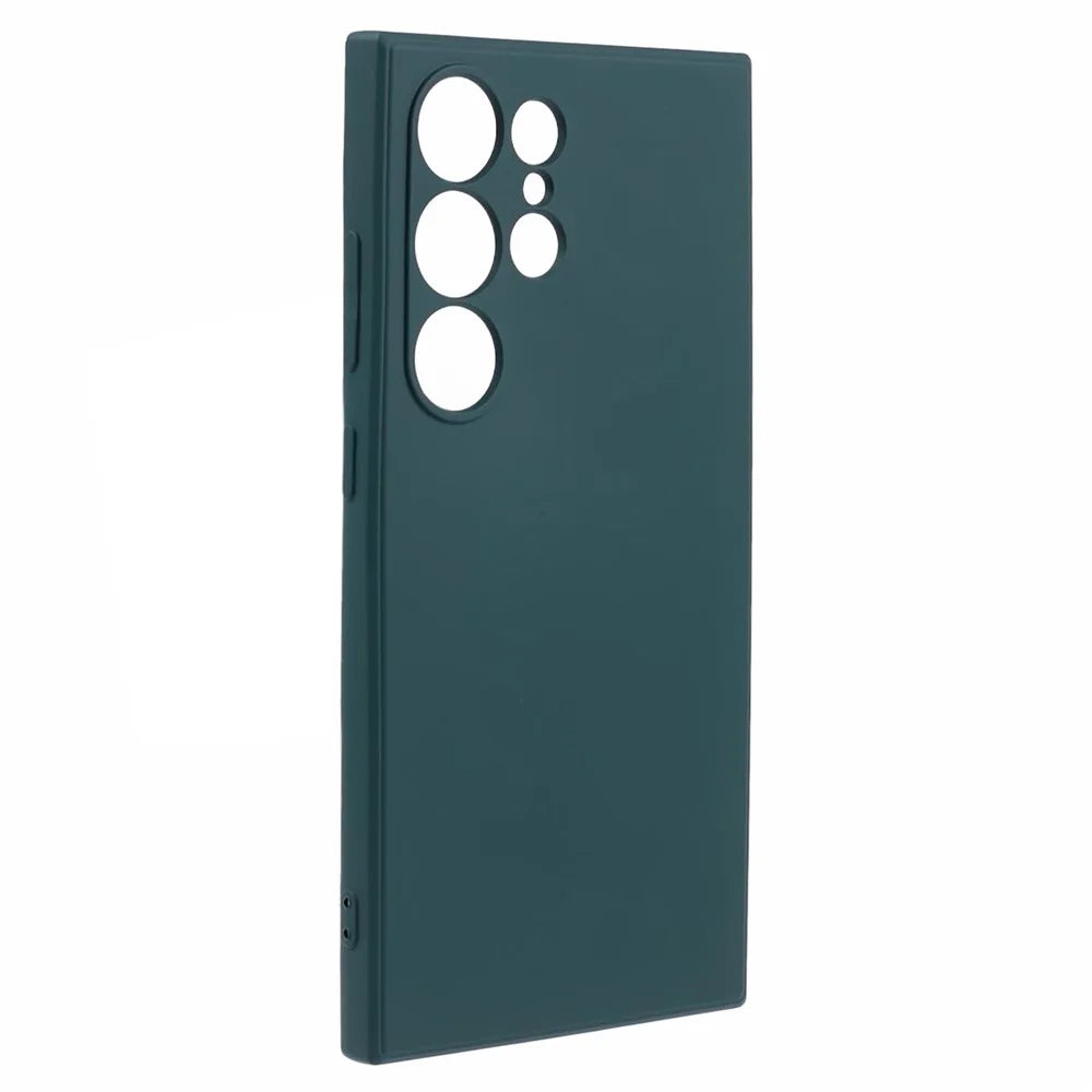 For Samsung Galaxy S24 Ultra TPU Case Soft Fiber Lining Drop Protection Phone Cover - Army Green - 3