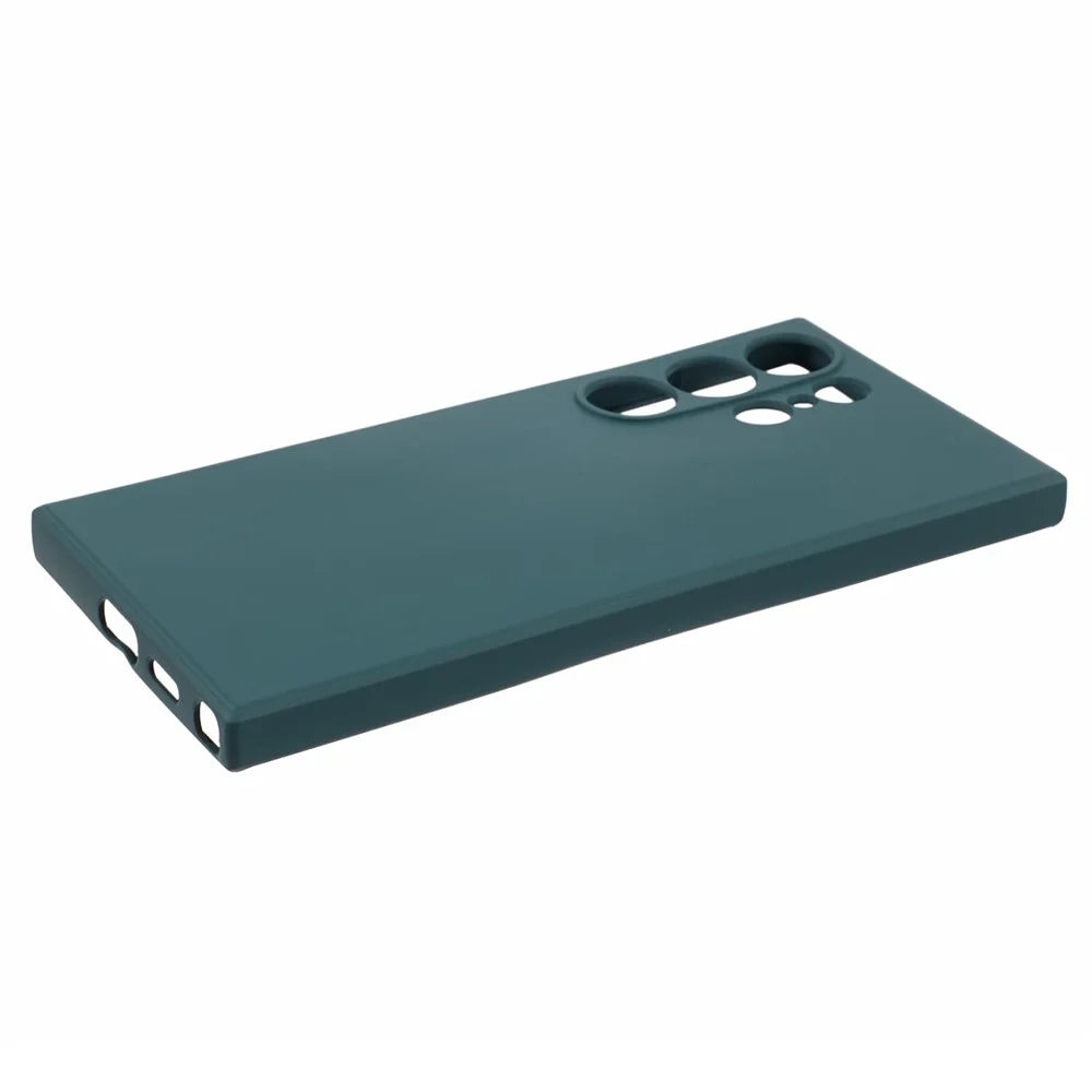 For Samsung Galaxy S24 Ultra TPU Case Soft Fiber Lining Drop Protection Phone Cover - Army Green - 4