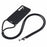 For Samsung Galaxy S24+ TPU Phone Case Rubberized Fiber Inner Lining Protective Shell with Lanyard - Black - 2