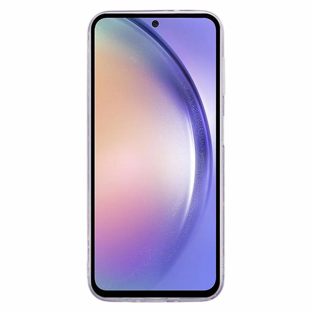 For Samsung Galaxy A54 5G Case AW Series TPU+PVC Butterfly Decor Sparkle Epoxy Cover - Purple - 2