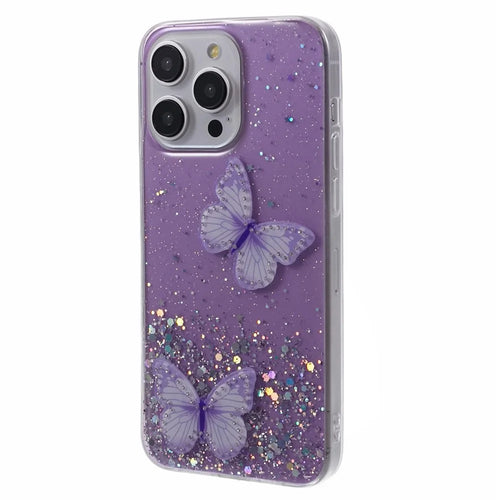 AW Series For iPhone 12 6.1 inch / 12 Pro 6.1 inch Case TPU+PVC Big Rear Lens Hole Phone Protective Shell - Purple - 1