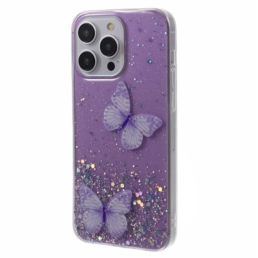 AW Series For  iPhone 15 Pro Max TPU+PVC Case Big Rear Lens Hole Smart Phone Protector - Purple - 1