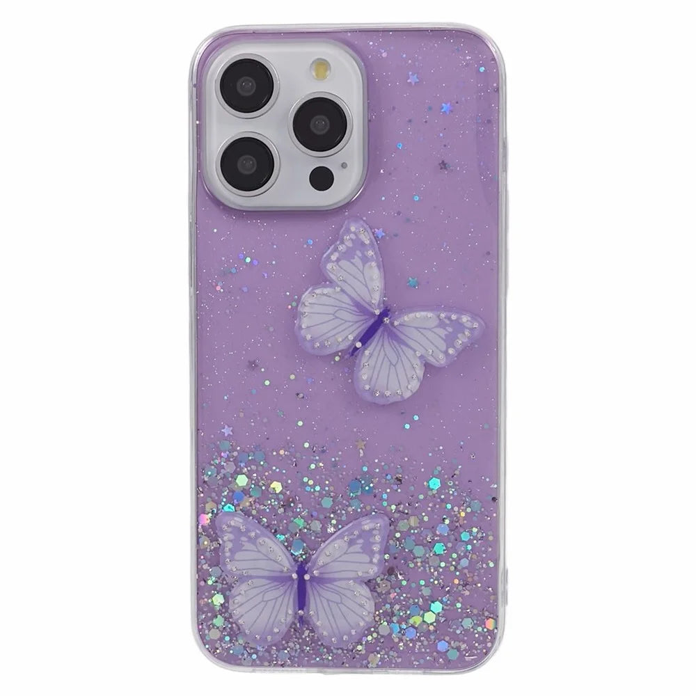 AW Series For  iPhone 15 Pro Max TPU+PVC Case Big Rear Lens Hole Smart Phone Protector - Purple - 3