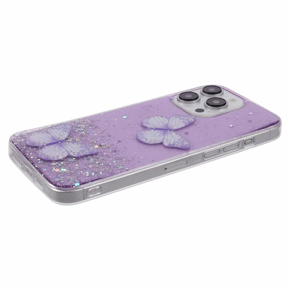 AW Series For  iPhone 15 Pro Max TPU+PVC Case Big Rear Lens Hole Smart Phone Protector - Purple - 4