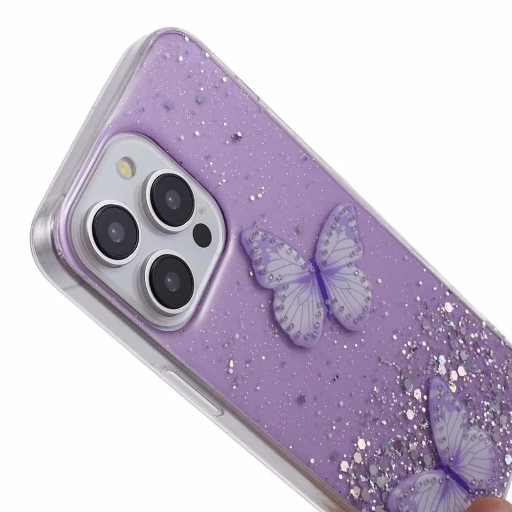 AW Series For  iPhone 15 Pro Max TPU+PVC Case Big Rear Lens Hole Smart Phone Protector - Purple - 6