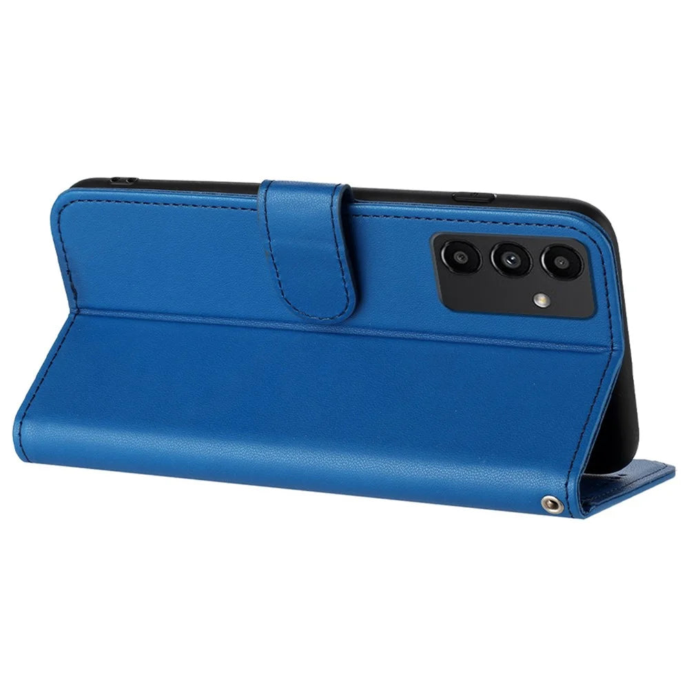 For Samsung Galaxy S24+ Phone Cases Mandala Flower Leather Wallet Mobile Cover with Strap - Sapphire - 4