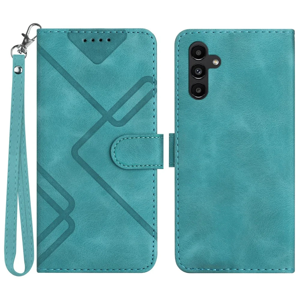 YX0040 For Samsung Galaxy S24 Case Phone Leather Cover with Stand Wallet - Baby Blue - 1
