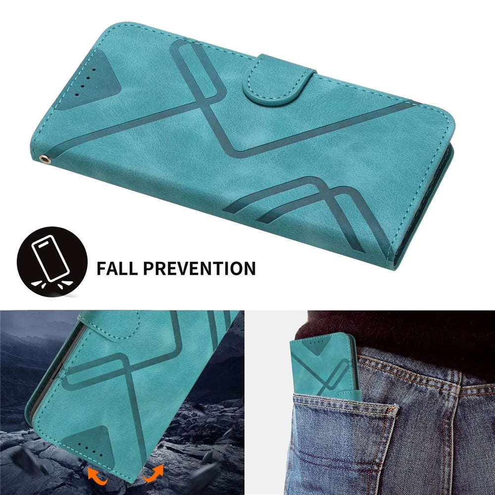 YX0040 For Samsung Galaxy S24 Case Phone Leather Cover with Stand Wallet - Baby Blue - 5