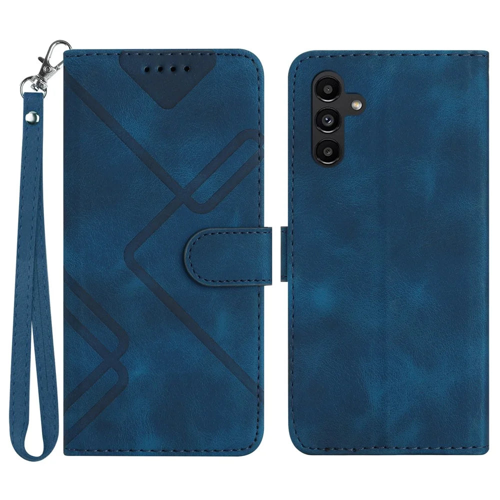 YX0040 For Samsung Galaxy A05s 4G Case PU Leather Wallet Phone Cover - Sapphire - 1