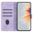 YX0030 For Samsung Galaxy S24 Leather Case Heart Shape Phone Cover - Purple - 2