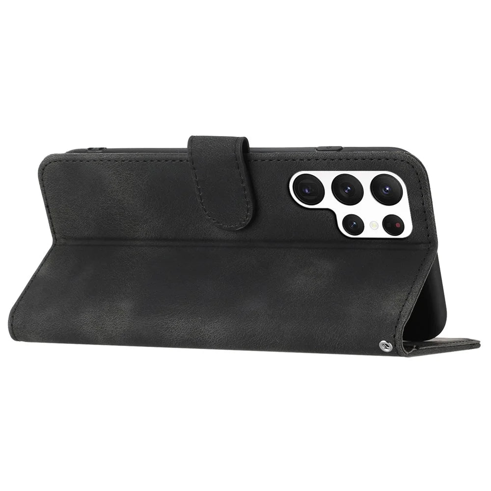 YX0030 For Samsung Galaxy S24 Ultra Case Wallet Phone Leather Cover - Black - 3