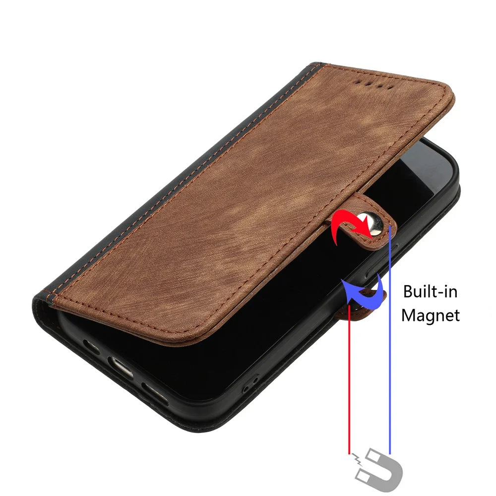 YX0020 For Samsung Galaxy A05 4G Case Drop-proof Phone Wallet Cover - Coffee - 6
