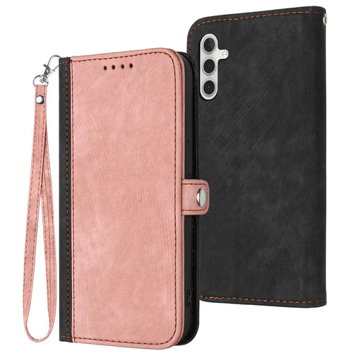 YX0020 For Samsung Galaxy A05s 4G Leather Case Stand Wallet Phone Cover - Pink - 1