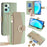 For OnePlus Nord CE 2 Lite 5G Leather Case Zipper Wallet Phone Cover Stand with Chain Strap - Green - 1