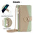 For OnePlus Nord CE 2 Lite 5G Leather Case Zipper Wallet Phone Cover Stand with Chain Strap - Green - 7
