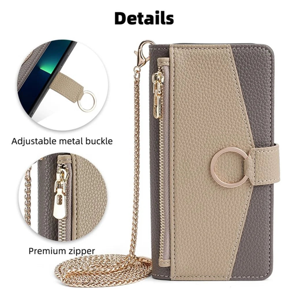 For Samsung Galaxy A23 5G (Global Version)  /  A23 4G Leather Case Phone Cover Stand Wallet with Strap - Grey - 7