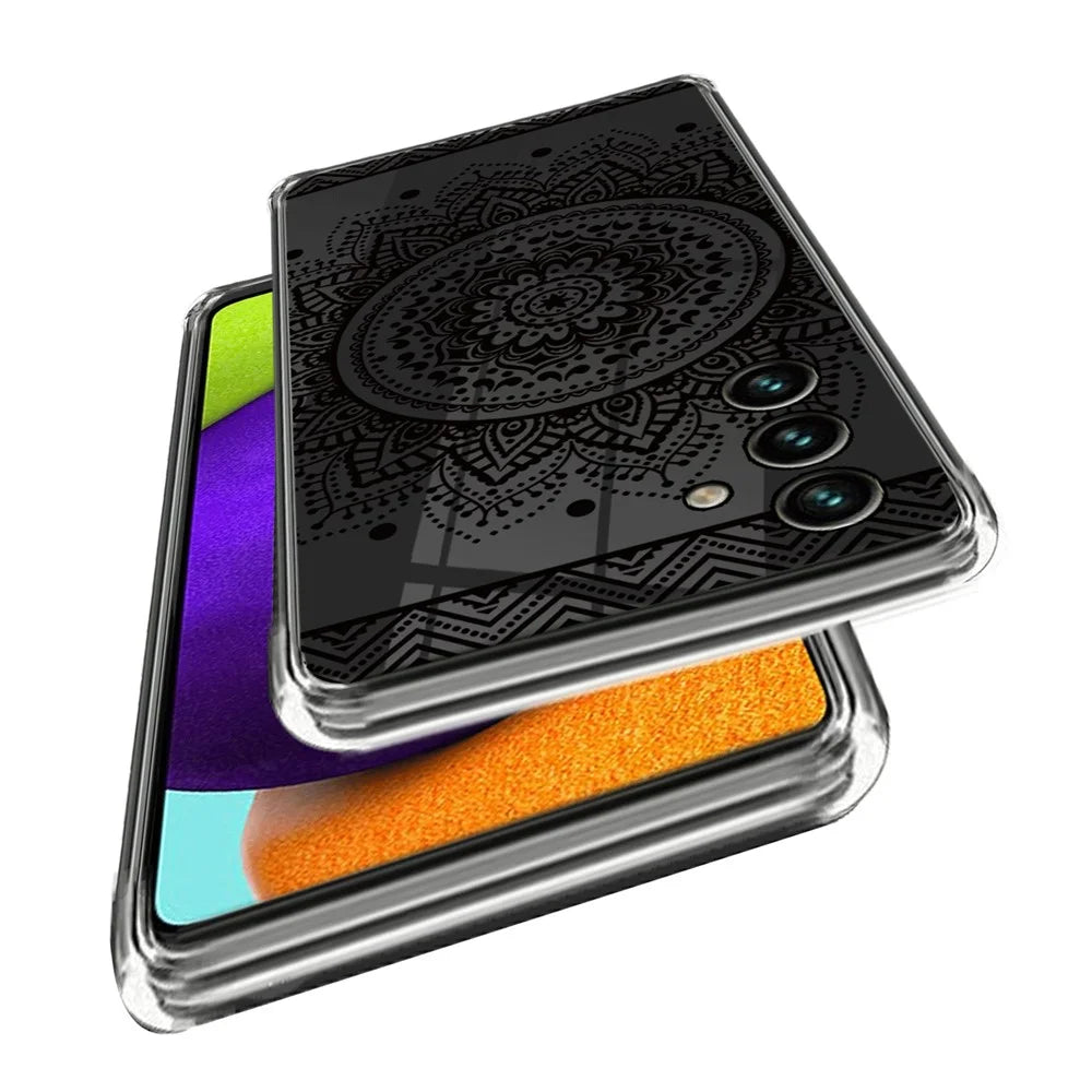 For Samsung Galaxy A25 5G (Global) (161.0 x 76.5 x 8.3mm) TPU Phone Case Anti-Scratch Pattern Printing Cover - Mandala Flower - 2
