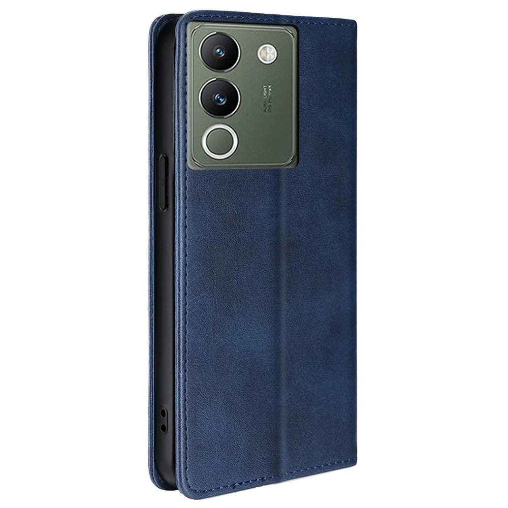 For vivo V29e (Global) 5G Case Full Protection Phone Cover with Wallet Stand - Sapphire - 6